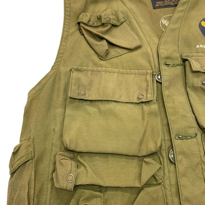 中古◆アルファインダストリーズ ベスト C-1 ヴィンテージ アーミー エアフォース カーキ メンズ サイズM ALPHA INDUSTRIES 【AFB51】