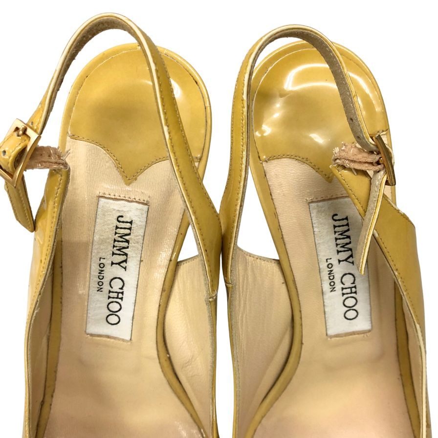 ジミーチュウ ハイヒール ストラップ イエロー サイズ38 JIMMY CHOO 約24.0cm【AFC30】