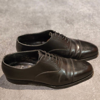 クロケット&ジョーンズ レザーシューズ ストレートチップ オードリー 377ラスト メンズ 6.5E ブラック系 29447 CROCKETT&JONES AUDLEY ビジネスシューズ 約25.0cm【LA】【中古】