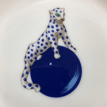 カルティエ パンテール リモージュ ミニプレートセット パンサー ブルー Cartier【AFI18】【中古】