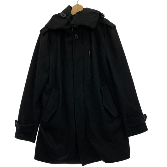 中古◆キャサリンハムネットロンドン キルティングライナー付  ウールコート ブラック メンズL Katharine Hamnett LONDON 【AFF23】