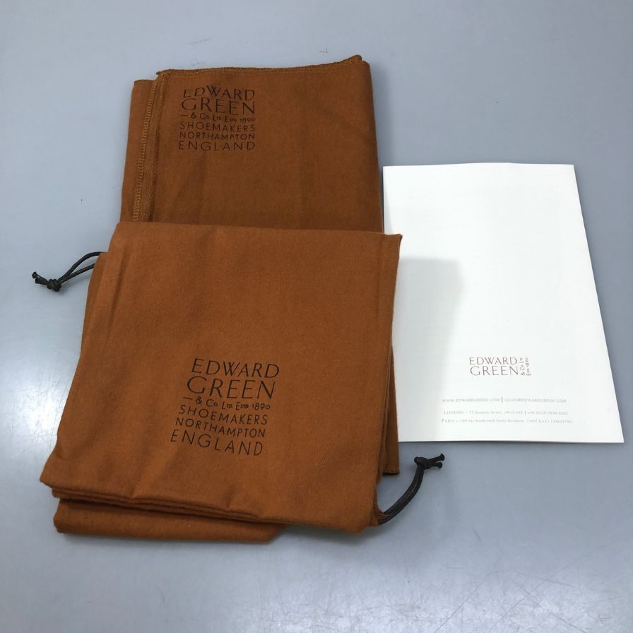 エドワードグリーン レザーシューズ ストレートチップ チェルシー ラストE202 ダークオーク アンティーク UK6.5/7 EDWARD GREEN CHELSEA ビジネスシューズ 約25.0cm【LA】【中古】