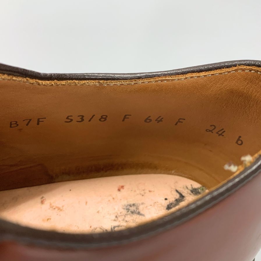 リーガル レザーシューズ B7F パンチド コンビ メンズ ブラウン 24cm REGAL 約24.0cm【AFC45】