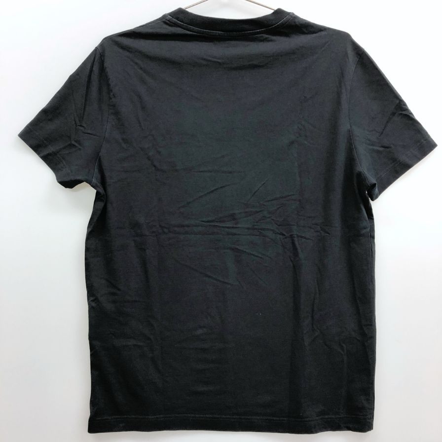 美品◆プラダ Tシャツ 胸元ワンポイント ロゴ 刺繍 メンズ サイズM ブラック PRADA 【AFB11】