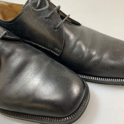モレスキー レザーシューズ 33221 Vフロント プレーントゥ カーフ ブラック サイズUK8.5 メンズ MORESCHI 約26.5cm【PTM1】