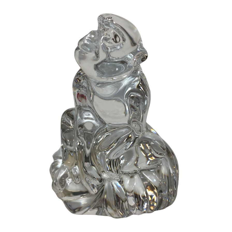 バカラ クリスタルオブジェ 干支 猿 Baccarat【AFB55】【中古】