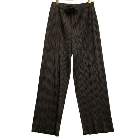 プリーツプリーズ パンツ PP43JF163 イッセイミヤケ ポリエステル ダークグレー系 サイズ4 PLEATS PLEASE 【AFB36】
