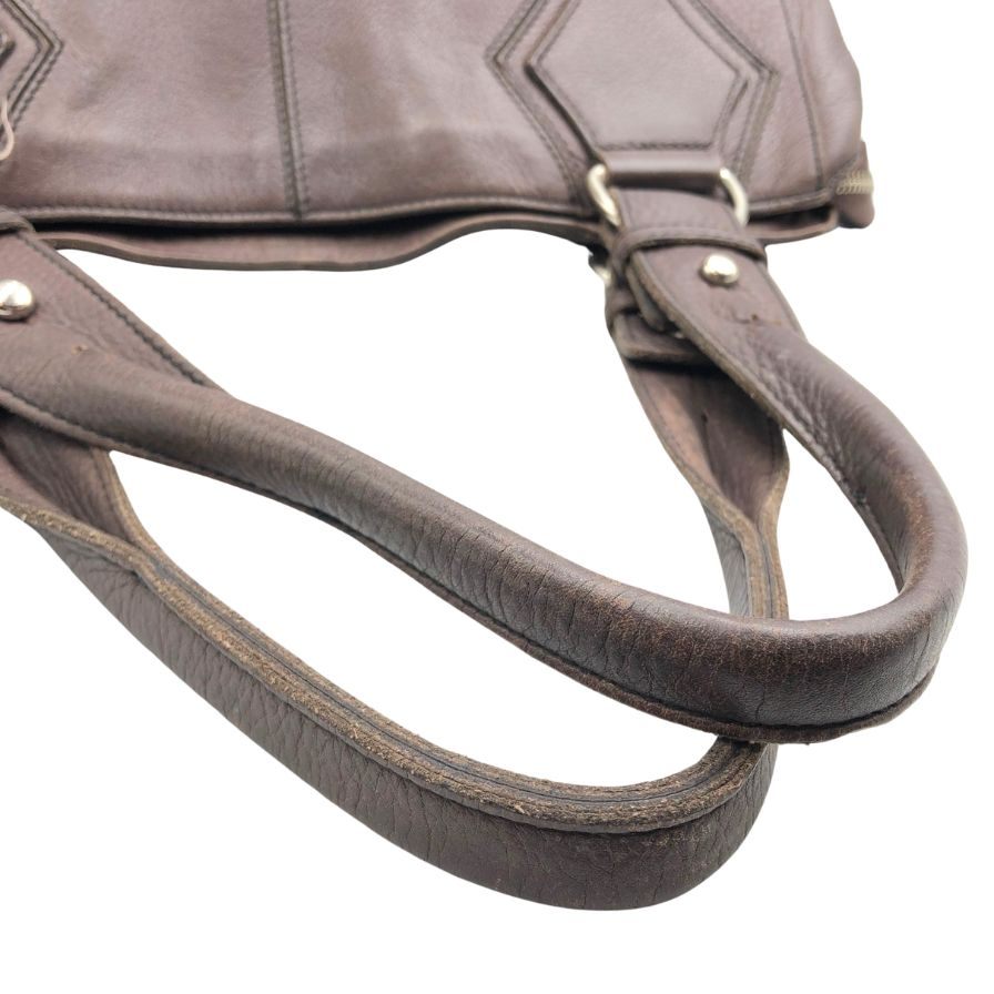 ヴィヴィアンウエストウッド パンチングオーブ レザー トートバッグ ユニセックス ブラウン  Vivienne Westwood【AFE5】