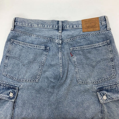 リーバイス プレミアム  バギーカーゴ ショートパンツ ストーンウォッシュ Lot478 メンズ サイズW36 インディゴ LEVI'S PREMIUM 【AFB34】