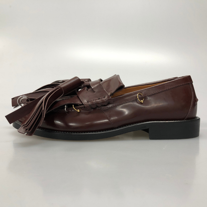 マルニ タッセルローファー バーガンディ レディース サイズ38 MARNI 約24.5cm【AFC3】