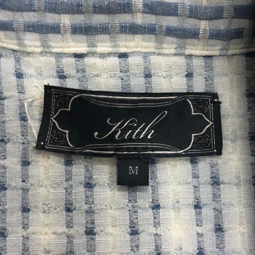 美品◆キス オープンカラー 半袖シャツ メンズ サイズM ホワイト系 KITH 【AFB34】