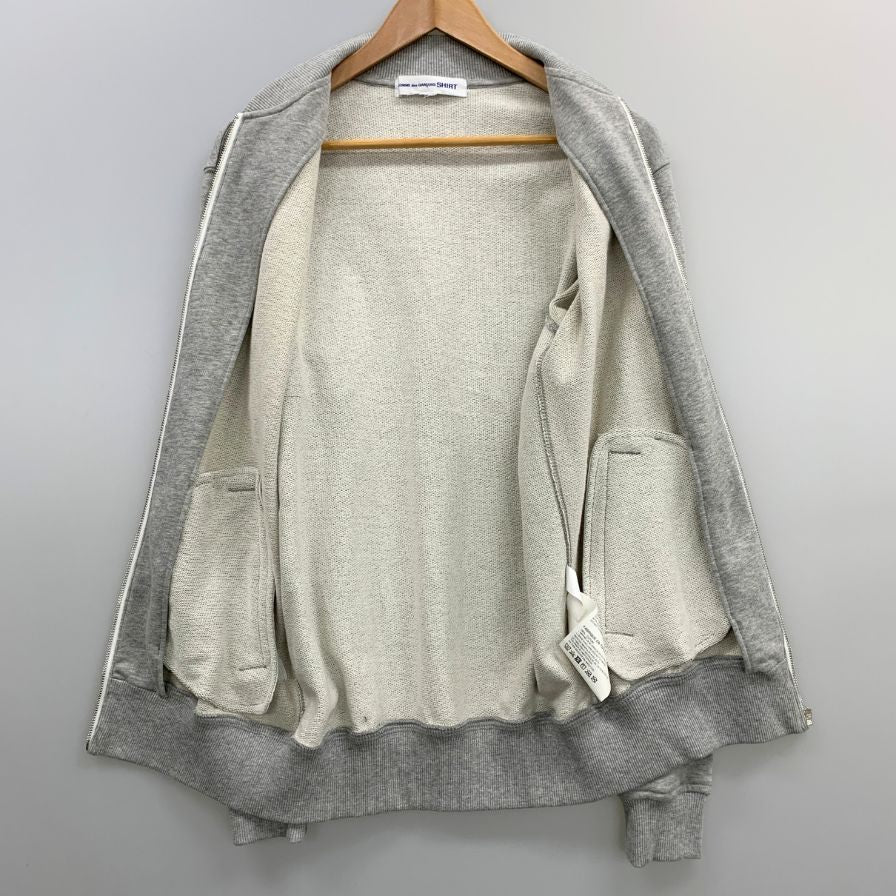 美品◆コムデギャルソンシャツ×カウズ スウェット ジップアップ バックプリント グレー メンズ サイズ不明 FH-T002 COMME des GARONS SHIRT×kaws 【AFB21】