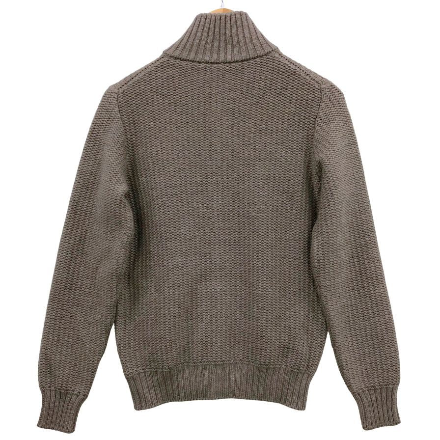 美品◆ザノーネ ニット カーディガン  毛100％ メンズ ブラウン系 サイズ44 ZANONE 【AFB38】