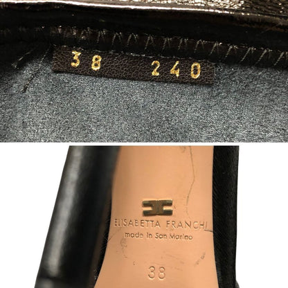 エリザベッタ フランキ ロングブーツ サイズ38 ブラック レディース ELISABETTA FRANCHI 約24.5cm【AFC41】