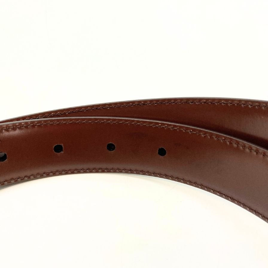 サルヴァトーレフェラガモ レザーベルト ブラック シルバー金具 メンズ Salvatore Ferragamo【AFI7】