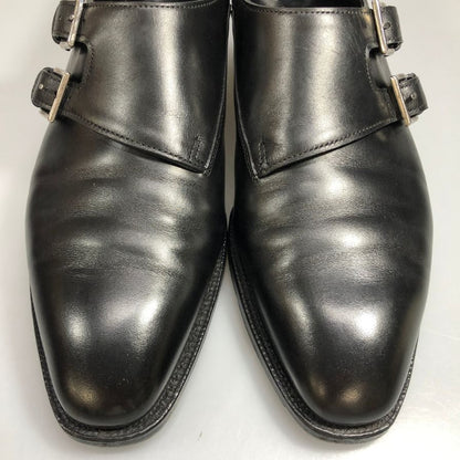 ジョンロブ チャペル ダブルモンク カーフ ブラック 6E メンズ JOHNLOBB ビジネスシューズ 約24.5cm【LA】【中古】