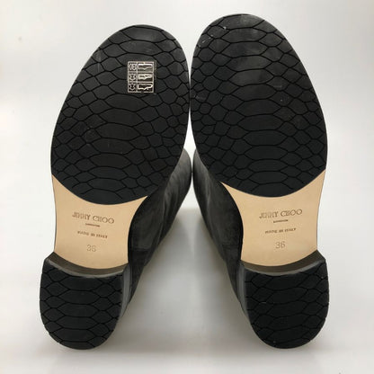 ジミーチュウ ロングブーツ ヌバックレザー サイズ36 レディース グレー系 JIMMY CHOO 約23.0cm【AFD1】