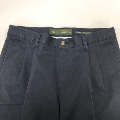 エディーバウアー スラックス ストレートフィット 2タック メンズ ネイビー サイズ34×30 EDDIE BAUER 【AFB36】