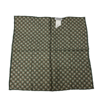 ブルネロクチネリ ポケットチーフ シルク グリーン系 BRUNELLO CUCINELLI【AFI5】【中古】