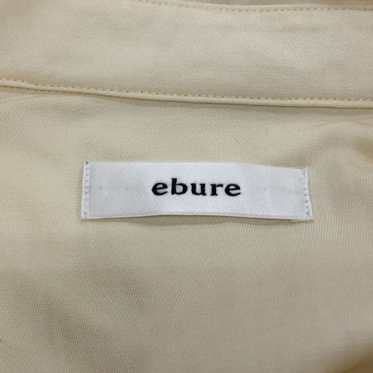 美品◆エブール シャツワンピース マキシ丈 シルク イエロー レディース サイズ38 EBURE 【AFB35】