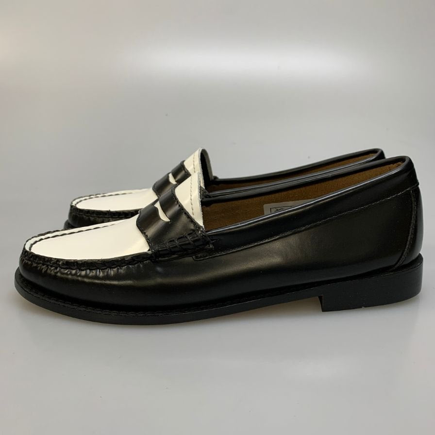 ジーエイチバス ローファー ウィージャンズ ラーソン サイズ8.0 メンズ ブラック ホワイト G.H.Bass&Co. WEEJUNS LARSON ローファー 約26.0cm【LA】【中古】