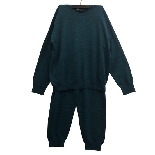 新品同様◆キャッシュ＆バルバ モンゴリアン カシミヤ ニット セットアップ OMCST001 グリーン サイズ2 Cash & Barba 【AFG1】