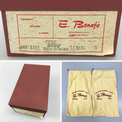 エンツォボナフェ ギリー グレインレザー ブラウン UK8 メンズ Enzo Bonafe ビジネスシューズ 約26.0cm【LA】【中古】