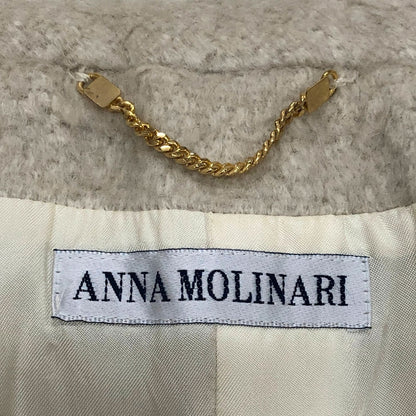 美品◆アンナモリナーリ ウールコート アイボリー系 レディース 40 Anna Molinari 【AFA19】