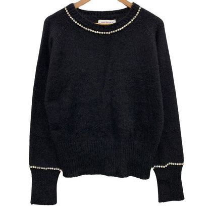 中古◆アンナレイチェル ラインストーン付きニット セーター ブラック サイズL レディース ANNA RACHELE made in italy 【AFB33】