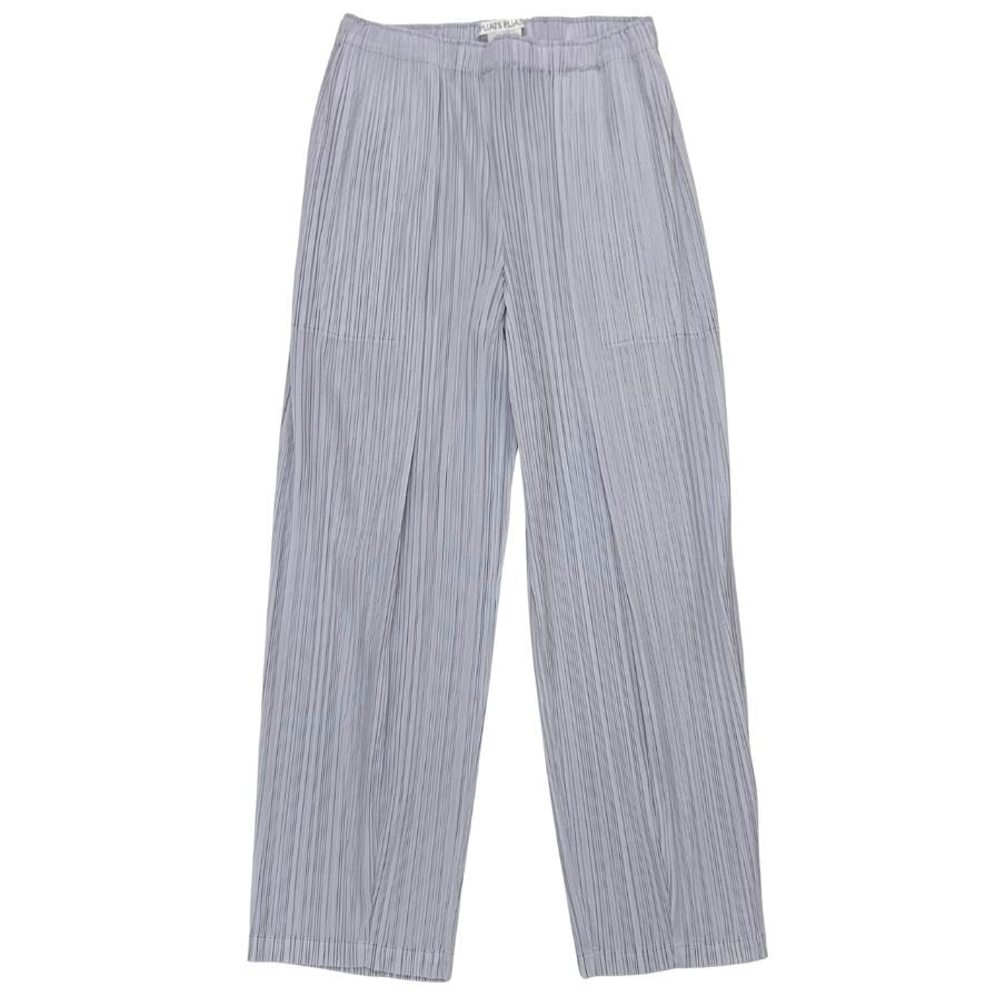 プリーツプリーズ イッセイミヤケ プリーツパンツ PP71JF225 サイズ2 レディース グレー 日本製 PLEATS PLEASE ISSEY MIYAKE MADE IN JAPAN 【AFB35】