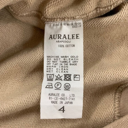 中古◆オーラリー スーパーソフトヘビースウェットパーカー ベージュ メンズ サイズ4 AURALEE 【AFB39】