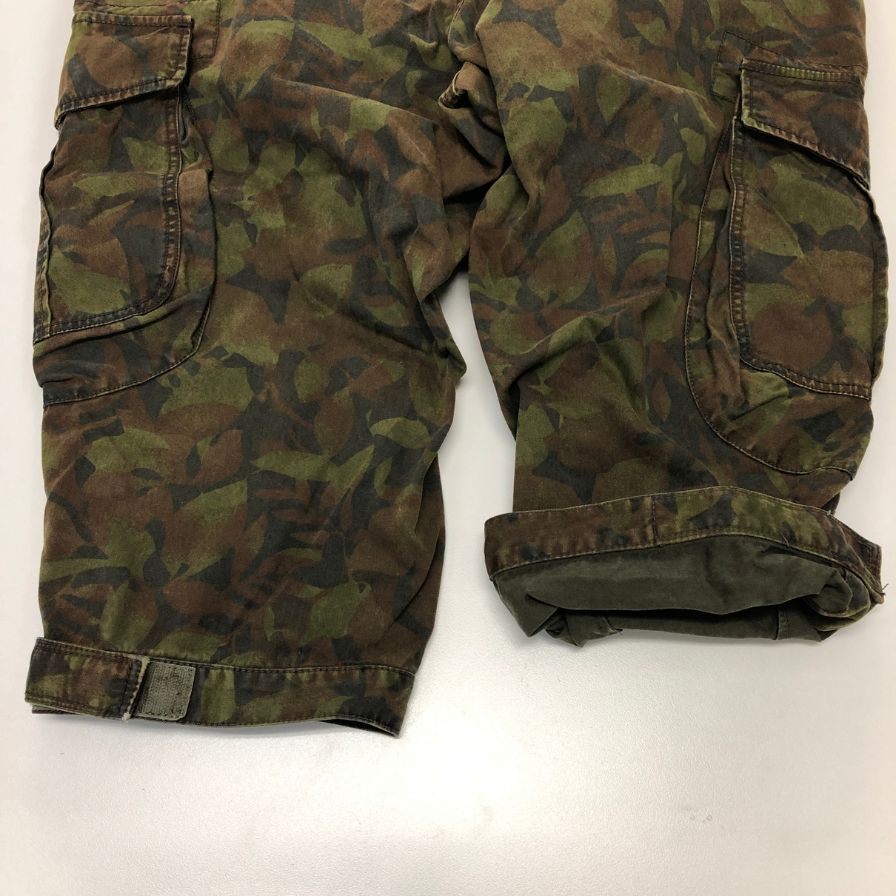 サージュデクレ カーゴパンツ 膝下丈 迷彩 メンズ サイズL ブラウン系 sage de cret 【AFB37】