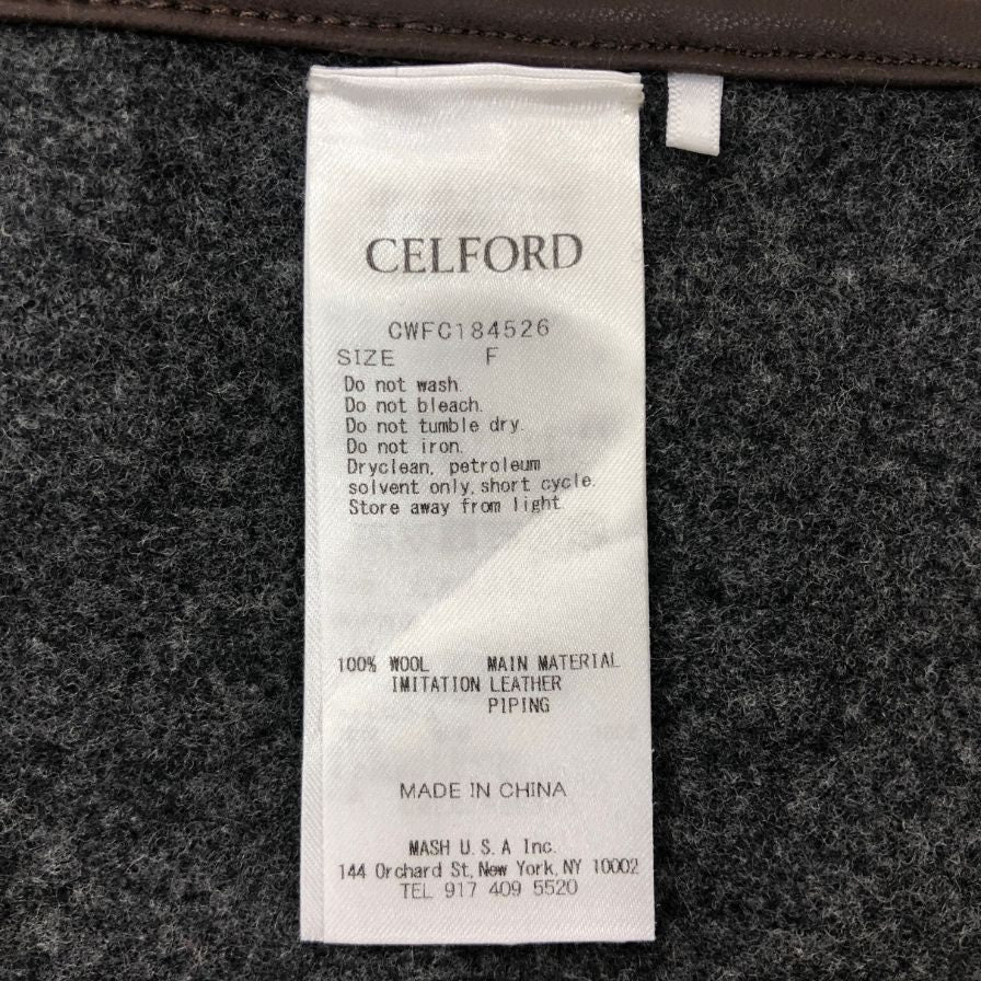 美品◆セルフォード ポンチョ グレー系 レディースサイズ F CELFORD 【AFB34】