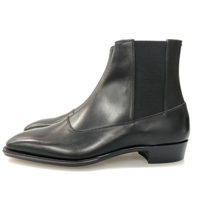 大塚製靴 M5-104 サイドゴア レザーブーツ ブラック サイズ25.5cm OTSUKA ブーツ 約25.5cm【LA】【中古】