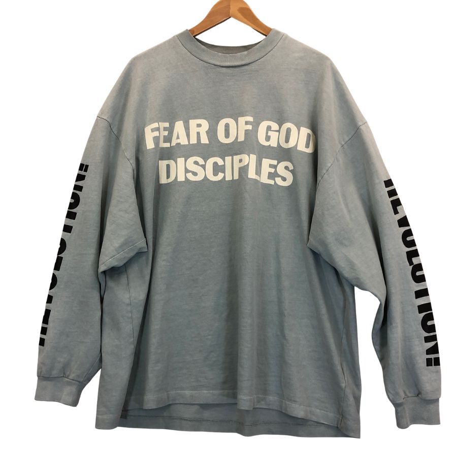 美品◆フィアオブゴッド 長袖Tシャツ DISCIPLES ディサイプルズ ブルー サイズS Fear of God 【AFB33】