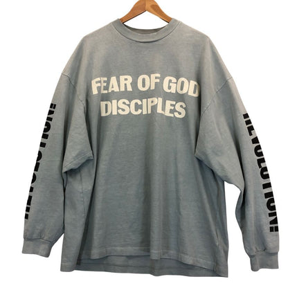 美品◆フィアオブゴッド 長袖Tシャツ DISCIPLES ディサイプルズ ブルー サイズS Fear of God 【AFB33】