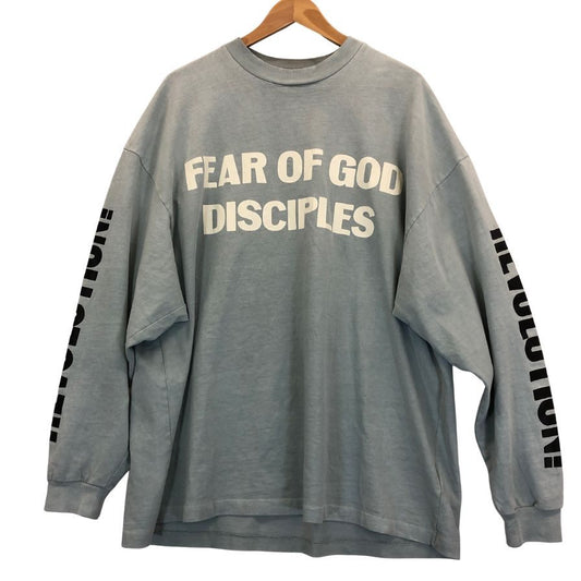 美品◆フィアオブゴッド 長袖Tシャツ DISCIPLES ディサイプルズ ブルー サイズS Fear of God 【AFB33】