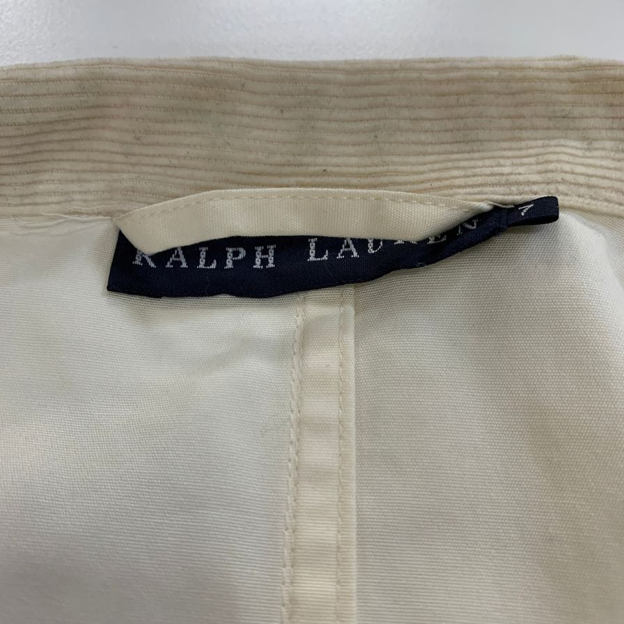 中古◆ポロ ラルフローレン ハンティングジャケット 90年代 ホワイト レディース サイズ7 Polo Ralph Lauren 【AFB45】