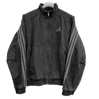 極美品◆アディダス デニムジャケット KV8344 サイズM ブラック メンズ adidas 【AFB34】