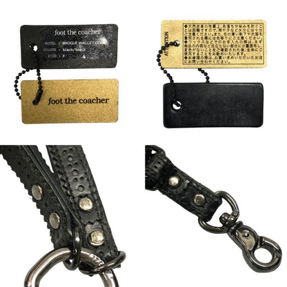フット ザ コーチャー ウォレットチェーン シルバー金具 ブラック メンズ サイズF FOOT THE COACHER【AFI22】
