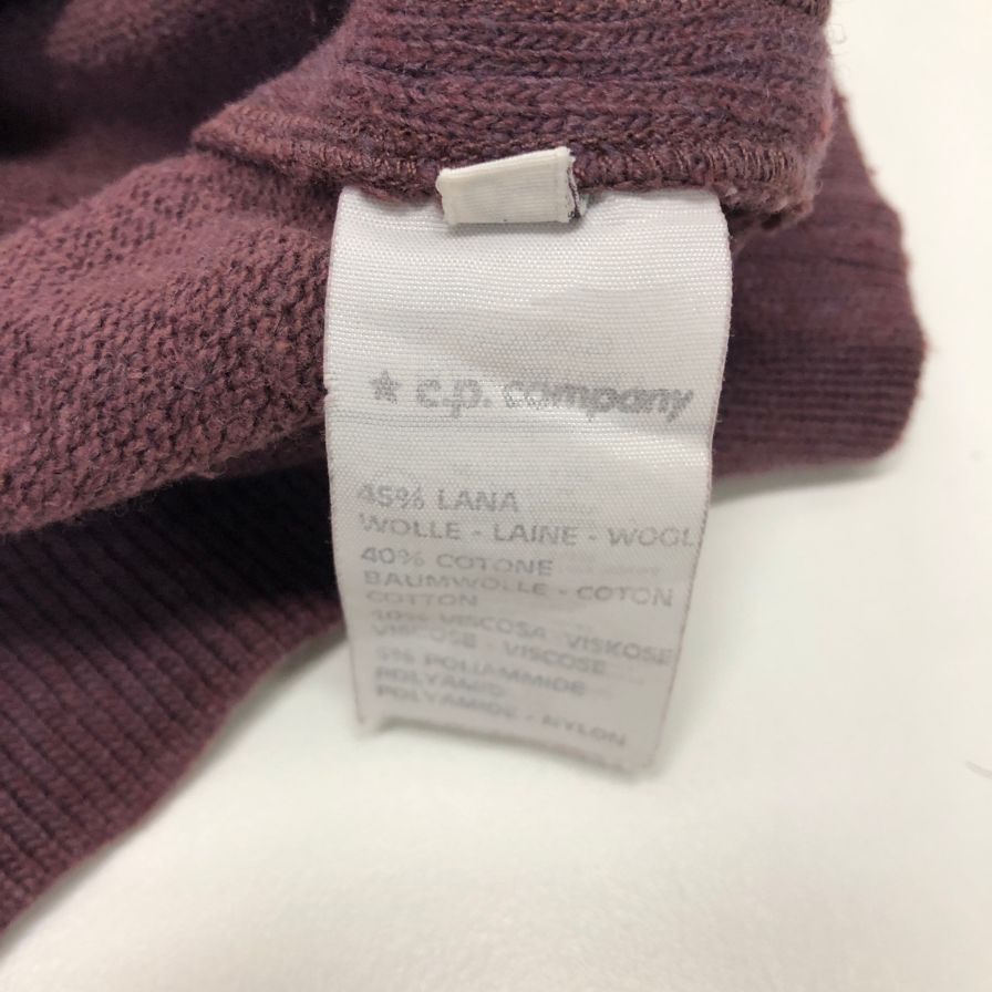中古◆ストーンアイランド ヴィンテージ  ウール混 トップス セーター イタリア製 ボルドー系 メンズ サイズM Stone Island 【AFB2】