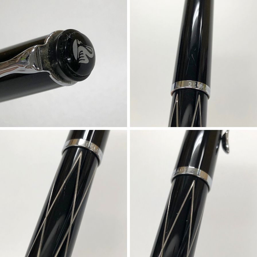 ペリカン 万年筆 M215 クラシック ダイヤライン ブラック×シルバー EF字 Pelikan【AFI22】
