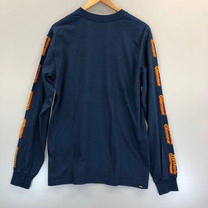 極美品◆ヒステリックグラマー 長袖Tシャツ DO ANYTHING ネイビー メンズ サイズM HYSTERIC GLAMOUR 【AFB34】