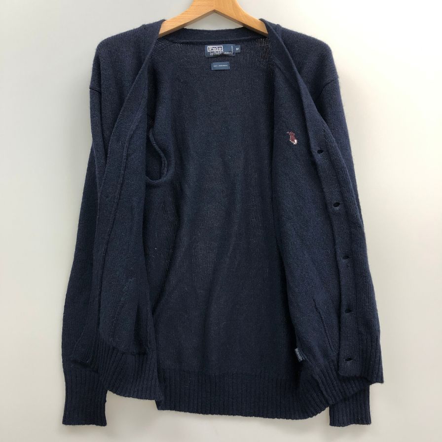 ポロラルフローレン カーディガン 90年代 オールド ネイビー メンズ サイズM Polo Ralph Lauren【LA】