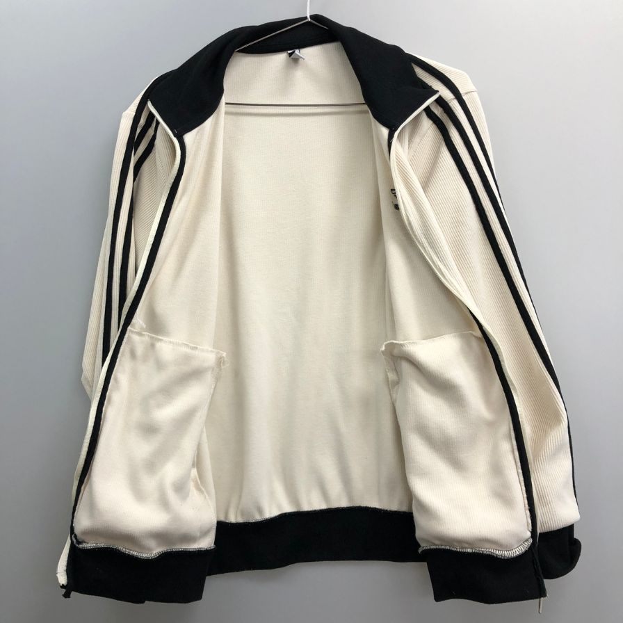 美品◆アディダス アディカラー ワッフル クラシック トラックトップ メンズ サイズL ホワイト adidas 【AFB41】