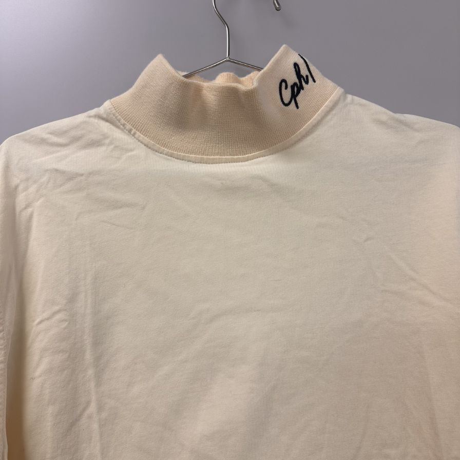 中古◆キャプテンズヘルムゴルフ モックネックTシャツ ベージュ サイズM メンズ Cph/Golf 【AFB44】