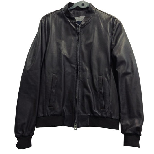 新品同様◆ヘルノ レザーブルゾン ラムレザー ダークブラウン メンズ サイズ50 PL0073U-18003-8990 HERNO 【AFG1】