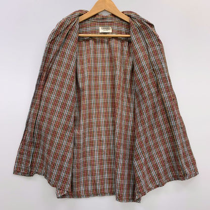 中古◆アロー 開襟シャツ 半袖 チェック コットン USA製 メンズ サイズ15-15 1/2 ARROW 【AFB27】
