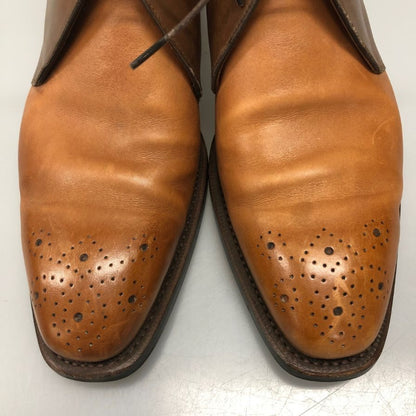 シェットランドフォックス チャッカブーツ 3076 コンビ グラスゴーシリーズ  ブラウン メンズ サイズUK7 SHETLANDFOX 約25.5cm【AFD3】