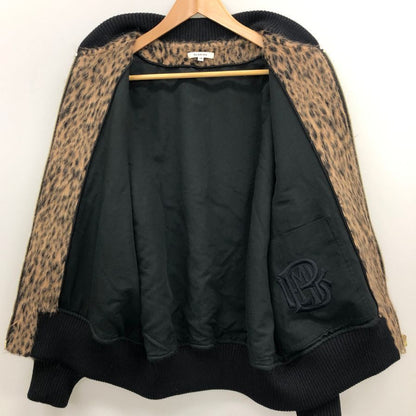 極美品◆ブラミンク 19AW ジップアップブルゾン レオパード ウール 総柄 レディース サイズ38 BLAMINK 【AFB32】
